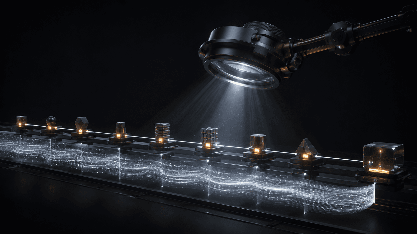 An analytical lens illuminating a complete execution timeline and its evidence